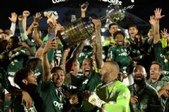 Torcida do Palmeiras está em festa com o tricampeonato da Copa Libertadores da América