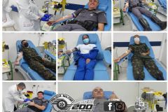 Policiais do 12º Batalhão e os atiradores do TG realizam campanha de doação sangue ao Hemocentro
