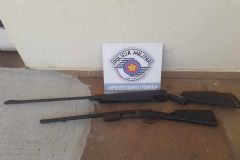Policiais da 1ª Companhia de Botucatu prendem dupla por furto e porte ilegal de arma de fogo 